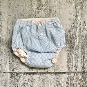 🌵Vintage Baby Boy Or Girl Blue/White Striped Rubber Vinyl Bloomers Pants